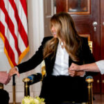 first-lady-melania-trump-meets-freed-hamas-hostages-keith,-aviva-siegel