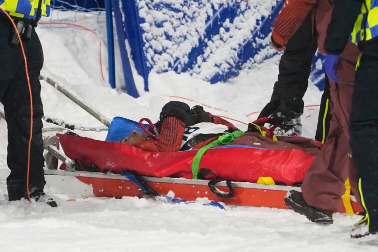 canadian-snowboard-star-mark-mcmorris-takes-nasty-fall,-stretchered-off-in-pre-olympic-training
