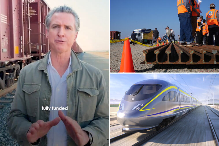 newsom-mocked-for-posing-in-front-of-freight-train-to-‘celebrate’-nonexistent-high-speed-rail