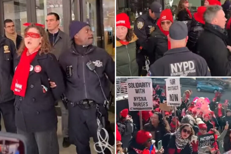 13-nurses-arrested-for-blocking-nyc-building-as-strike-against-three-hospitals-reaches-25th-day