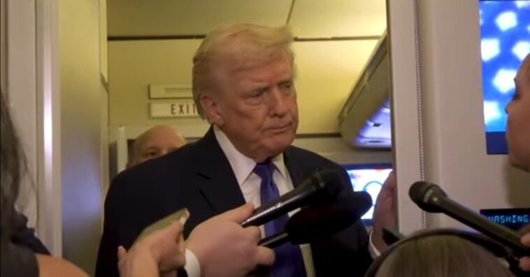 trump-zings-washington-post-reporter-during-press-gaggle-aboard-air-force-one-(video)
