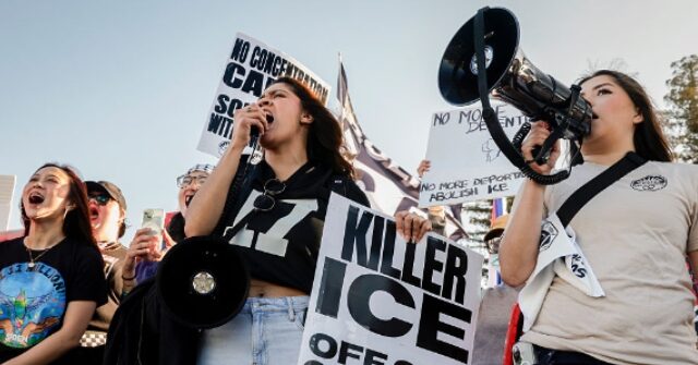 video:-leftist-protesters-show-up-outside-of-super-bowl-for-anti-ice-protest