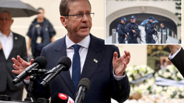 israel’s-president-visits-sydney’s-bondi-beach-massacre-site-and-meets-victims’-families