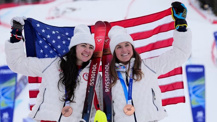 americans-jacqueline-wiles,-paula-moltzan-help-team-usa-to-bronze-in-alpine-skiing-women’s-team-combined