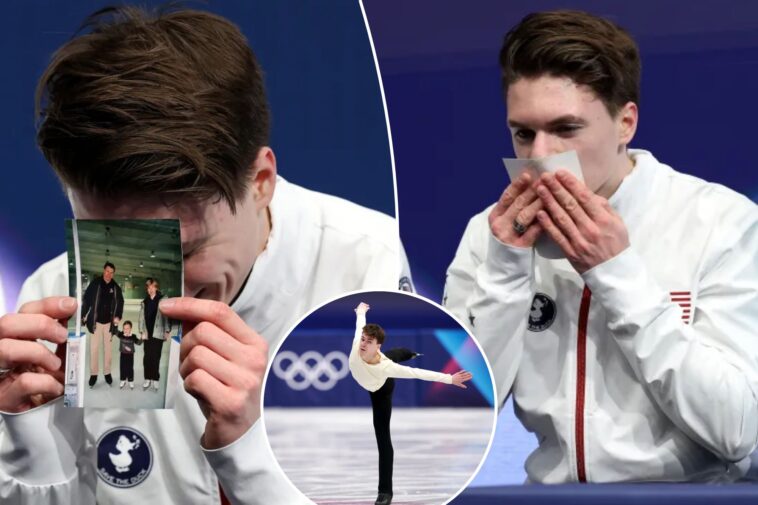 us-figure-skater-maxim-naumov-kisses-photo-of-parents-who-died-in-dc-plane-crash:-‘felt-their-presence’-in-olympics-debut