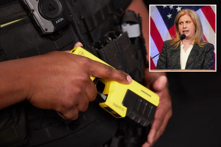 nypd’s-new-‘taser-10’-can-stun-from-45-feet-with-‘precision,’-as-commish-tisch-reveals-tech-upgrades