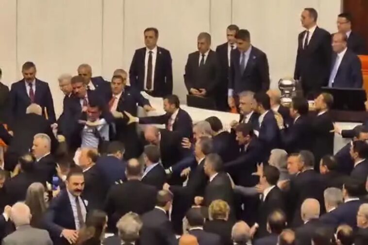 brawl-erupts-in-turkish-parliament-as-two-parties-throw-punches-over-justice-minister’s-appointment