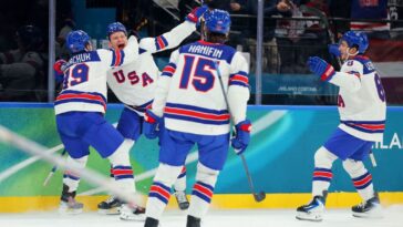 us.-men’s-hockey-dominates-latvia-in-opener