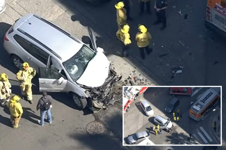 burglary-suspects-crash-into-metro-bus-while-fleeing-police-in-downtown-la,-injuring-4