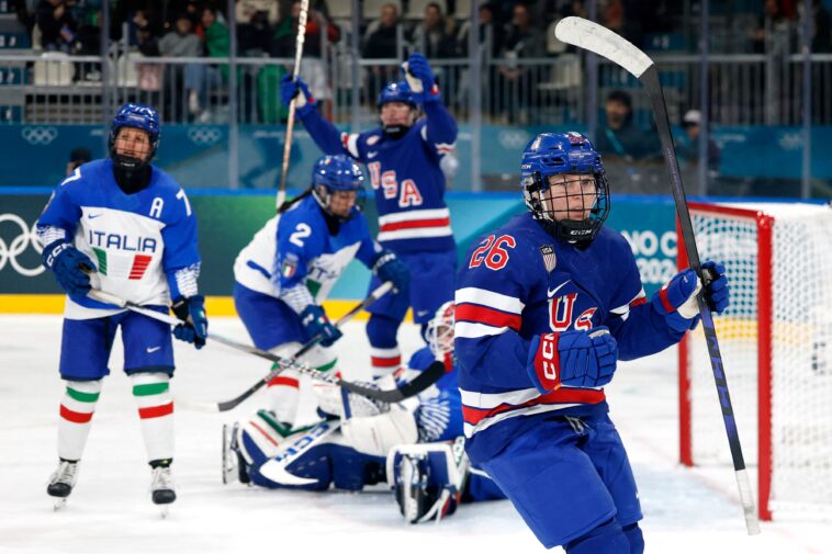 us’s-women’s-hockey-continues-dominance-in-rout-of-italy-to-advance-to-olympic-semis