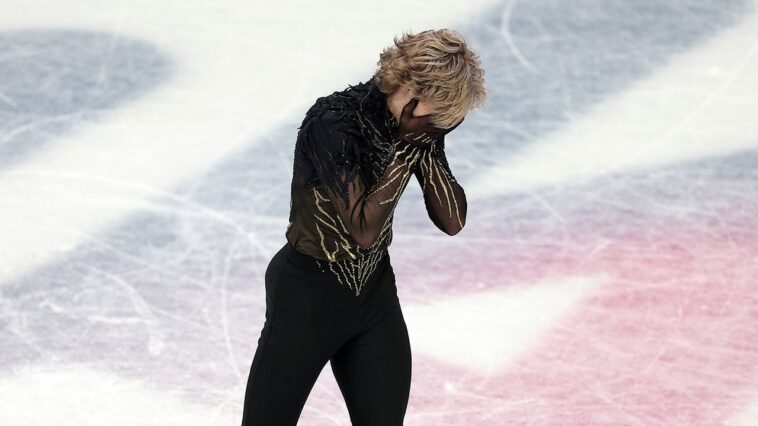 ‘quad-god’-ilia-malinin-falls-twice,-finishes-eighth-after-shocking-performance