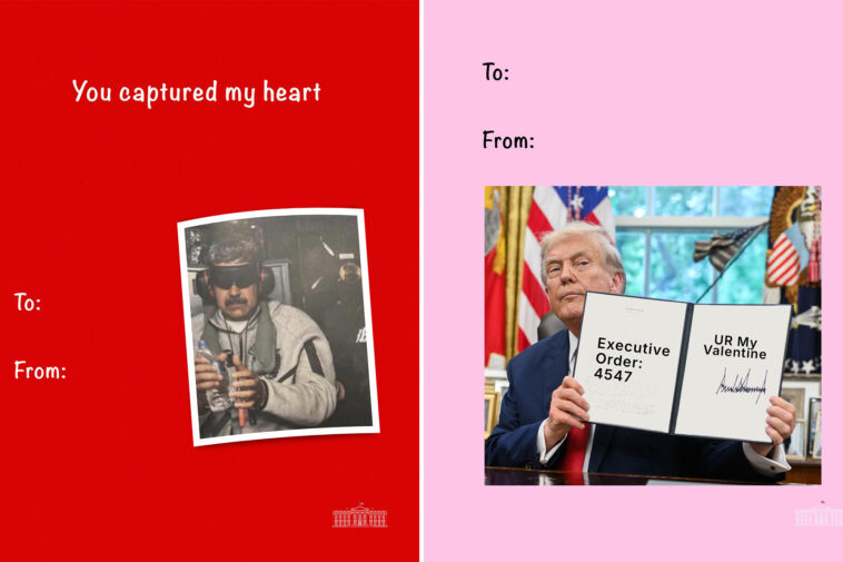 white-house-unveils-cheeky-valentine’s-day-cards-featuring-maduro,-rubio-and-the-shutdown-sombrero:-‘you-captured-my-heart’ 