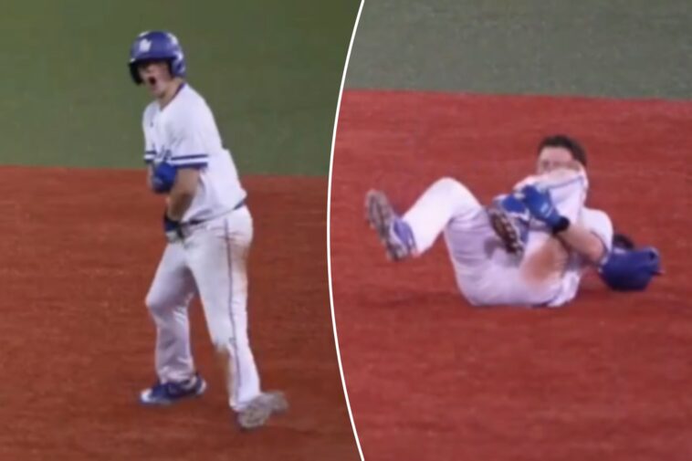 seton-hall-player-suffers-gruesome-injury-while-celebrating-home-run-in-awful-college-baseball-scene