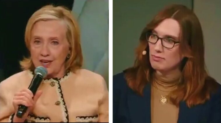outrage-erupts-as-hillary-clinton-hosts-panel-on-“fundamental-rights-for-women”-–-and-her-first-guest-is-a-man-pretending-to-be-a-woman:-trans-rep.-“sarah”-mcbride-(video)