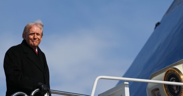 air-force-one-rebranded-with-trump-approved-red,-white,-blue-design