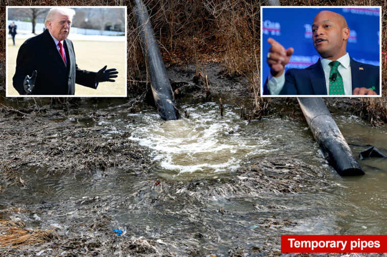 sewage-in-potomac-river-causing-a-stink-between-president-trump-and-maryland-gov.-wes-moore-over-busted-pipe
