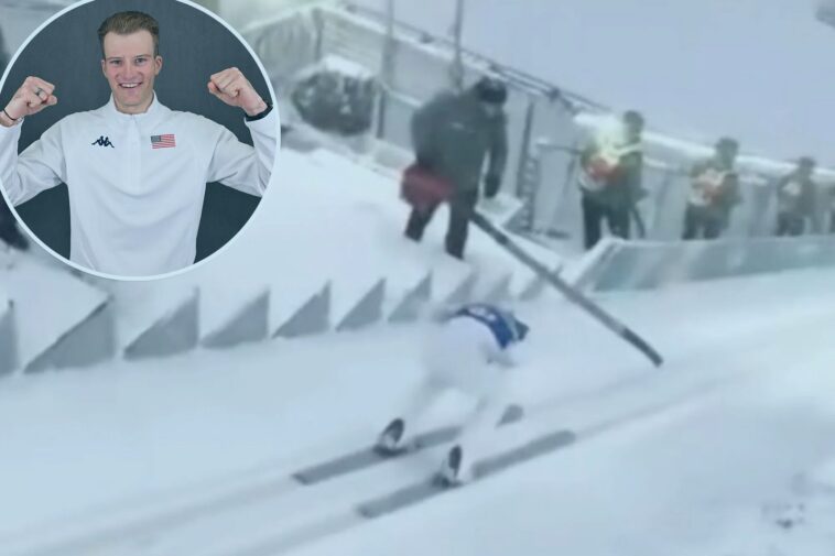us-ski-jumper-ben-loomis-narrowly-avoids-leaf-blower-disaster-at-olympics