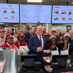 president-trump-charms-restaurant-workers-at-the-varsity,-signs-maga-hats-ahead-of-speaking-engagement-in-georgia-(video)