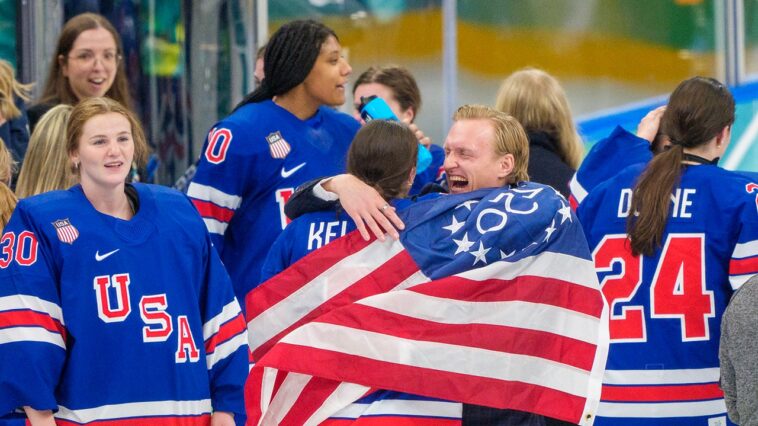 american-women’s-hockey-gold-medalist-talks-coach’s-emotional-moment-as-team-won-gold-at-olympics