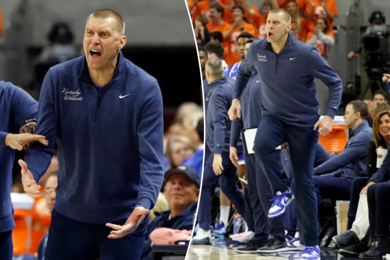 kentucky-coach-mark-pope-caught-bashing-refs-on-hot-mic-after-controversial-call:-‘cheated-us’