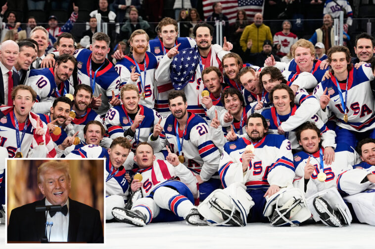 trump-invites-gold-winning-us-men’s-olympic-hockey-team-to-state-of-the-union-address,-gushes-over-goalie-connor-hellebuyck-in-postgame-phone-call