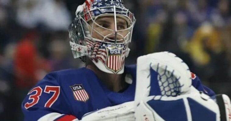 secretary-of-war-hegseth-celebrates-team-usa-goaltender-connor-hellebuyck’s-outstanding-performance,-praises-team’s-patriotism