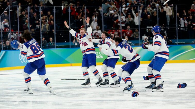 team-usa-men’s-hockey-arrives-in-florida-after-winning-olympic-gold