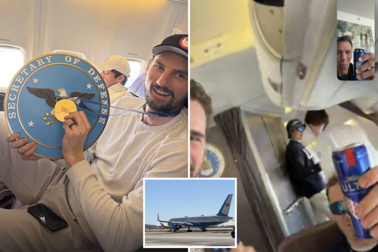 us-men’s-olympic-hockey-team-lands-outside-washington,-dc-ahead-of-trump’s-state-of-the-union