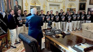 olympic-gold-medalist-us-men’s-hockey-team-visits-white-house-to-celebrate-historic-win-over-canada