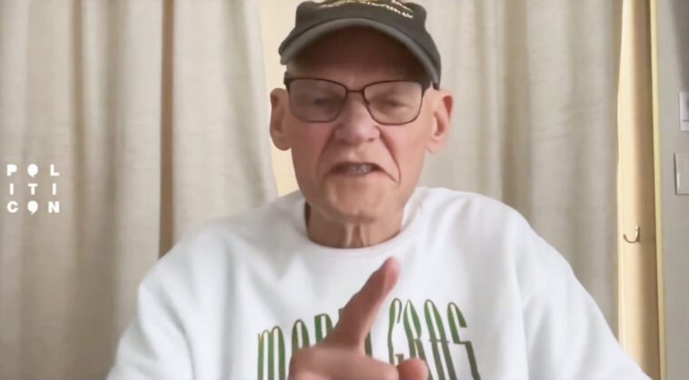 “you-fat,-sorry-sack-of-sh*t!”-—-unhinged-james-carville-launches-vile,-profanity-laced-meltdown-against-president-trump-—-says-the-only-thing-silent-about-trump-is-a-“deadly-fart”