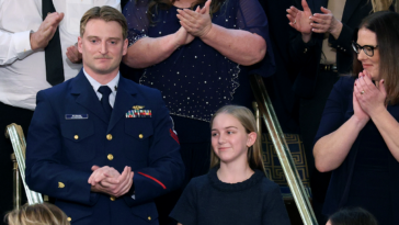 trump-recounts-daring-texas-flood-rescue,-reunites-camper-with-coast-guard-swimmer-at-sotu