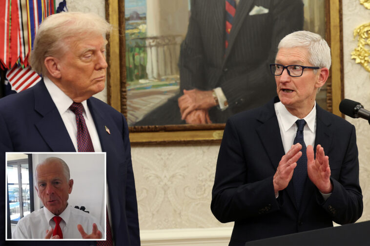 tim-cook-‘lied-through-his-teeth’-about-bringing-iphone-production-to-us,-trump-trade-adviser-tells-‘pod-force-one’