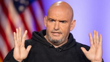 once-again,-fetterman-breaks-with-theatrics-to-stand-for-american-values