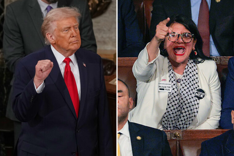 rep.-rashida-tlaib-fuels-outrage-after-chanting-‘kkk’-during-trump’s-state-of-the-union-address:-‘censure-her’