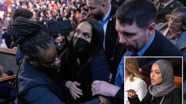 rep.-ilhan-omar-claims-state-of-the-union-guest-was-‘forcibly-removed’-and-arrested-for-standing-during-trump’s-address