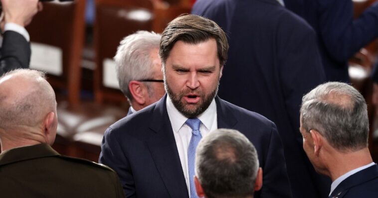 watch:-jd-vance-says-dems-showed-‘cowardice’-during-trump’s-sotu-address-and-lack-‘conviction’