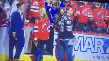 embarrassing:-new-jersey-gov-mikie-sherrill-and-husband-booed-loudly-at-devils–sabres-game-honoring-us.-olympic-hockey-hero-jack-hughes