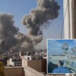 video-shows-moment-missiles-rained-down-on-iran-supreme-leader’s-compound-—-as-civilians-laugh