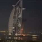 developing:-dubai’s-iconic-burj-al-arab-hotel-on-fire-after-being-struck-by-iranian-drone-(video)