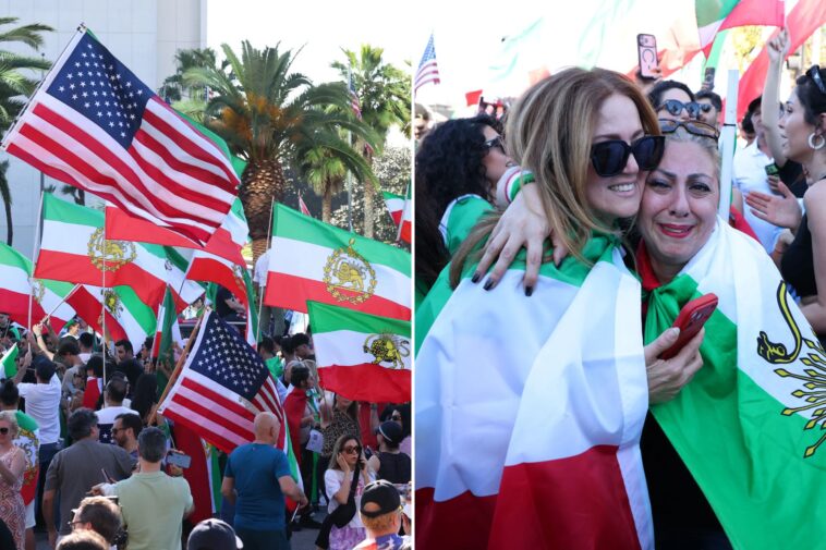 hundreds-from-la’s-iranian-community-celebrate-in-the-streets:-‘we’re-here-for-freedom’