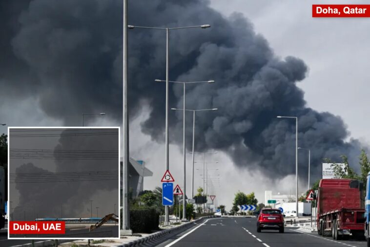 blasts-heard-over-dubai-and doha for-second-day,-with-duqm-port-also-targeted