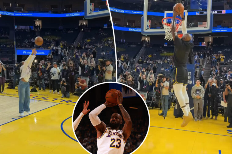 lebron-james’-daughter-delivers-first-assist-in-lakers’-win-over-warriors:-‘she’s-a-good-luck-charm’