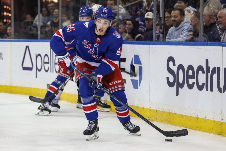gabe-perreault-impressing-as-he-learns-‘on-the-job’-with-rangers-in-hopes-of-long-term-role