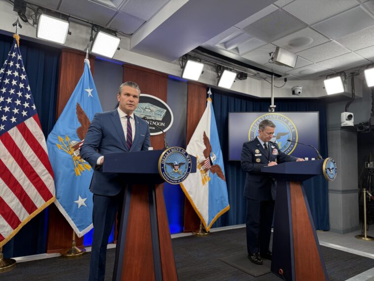 watch-live:-war-sec-pete-hegseth-and-joint-chiefs-of-staff-chairman-dan-caine-deliver-press-briefing-on-operation-epic-fury-iran-strikes-–-8-am-et