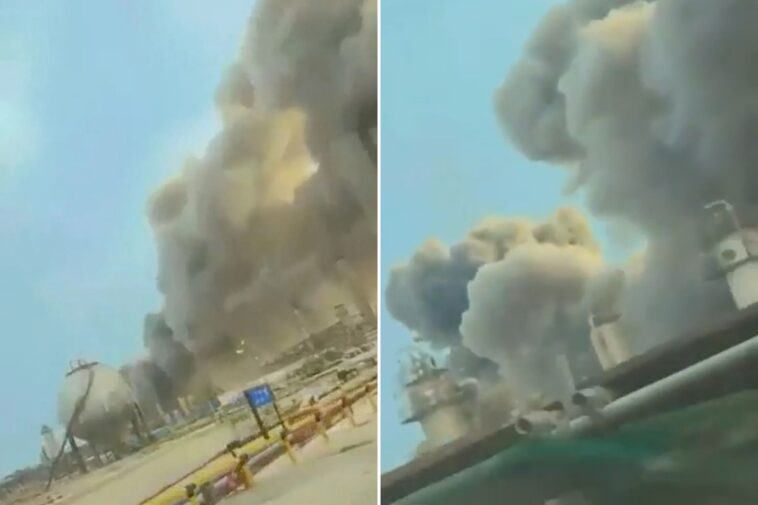 huge-fire-as-one-of-the-world’s-largest-oil-refineries-hit-by-drones-in-saudi-arabia