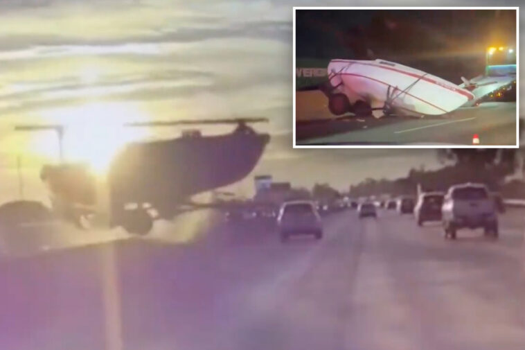 terrifying-moment-runaway-boat-careens-across-traffic-on-major-la-freeway