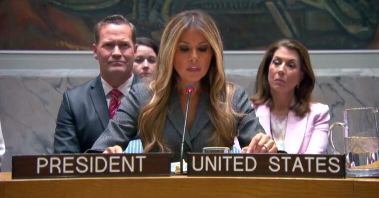 first-lady-melania-presides-over-un-security-council-meeting,-honors-fallen-heroes-(video)