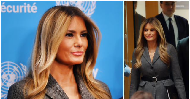 fashion-notes:-melania-trump-makes-history-at-united-nations-in-neutral-dior-suit