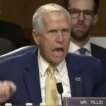 watch:-dems-clap-as-rino-thom-tillis-goes-on-10-minute-rant-screaming-leftist-talking-points-at-kristi-noem-about-january-6-pardons,-ice-operations,-fema-response-–-accuses-noem-of-breaking-laws-and-weirdly-attacks-her-for-killing-dog-in-book