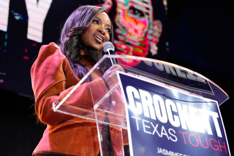 complaining-rep.-jasmine-crockett-leaves-own-texas-senate-primary-watch-party,-accuses-gop-of-election-meddling